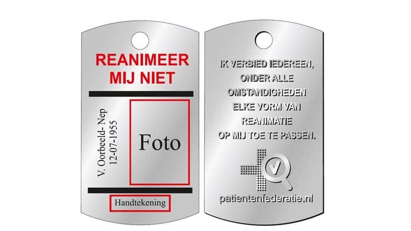 niet-reanimerenpenning